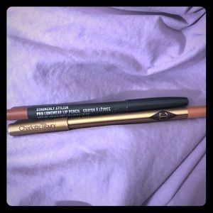 Nude lip liners - Charlotte Tilbury and MAC
